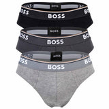 BOSS Herren Slips, 3er Pack - Briefs 3P Power, Cotton Stretch, Logo, einfarbig