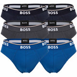 BOSS Herren Slips, 6er Pack - Briefs 3P Power, Cotton Stretch, Logo, einfarbig