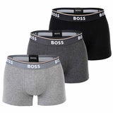 BOSS Men's Trunks, 3-pack - 3P Power, Boxer Shorts, Cotton Stretch, Logo, uni