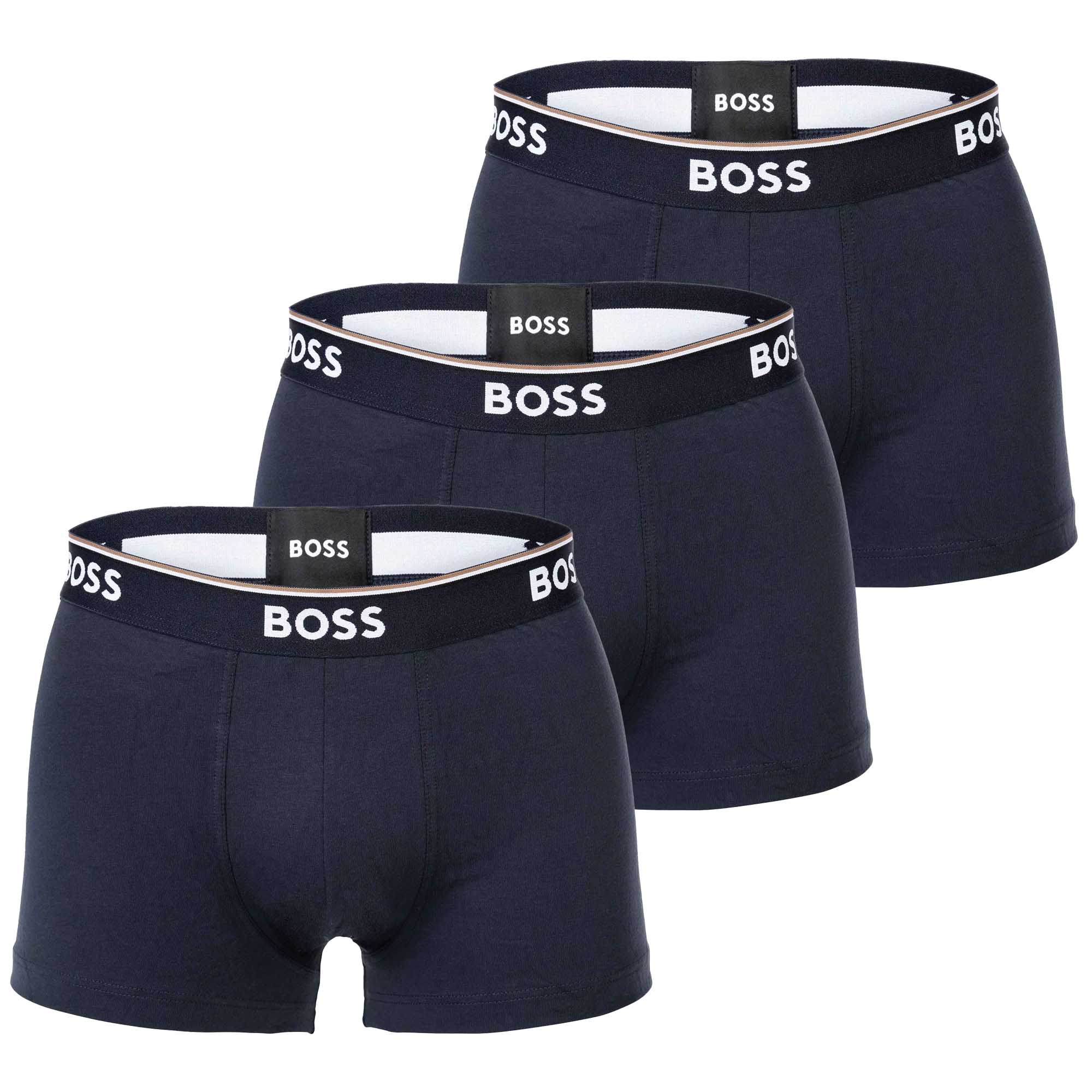 BOSS Herren Trunks, 3er Pack - 3P Power, Boxershorts, Cotton Stretch, Logo, uni