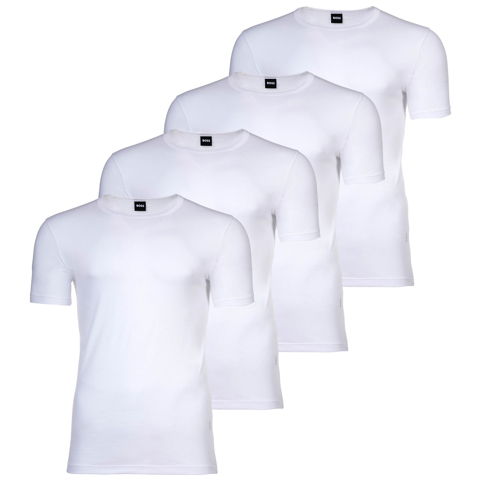 BOSS Herren T-Shirt, 4er Pack - TShirtRN Modern, Unterhemd, Crew-Neck, Stretch