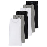BOSS Herren Tank Top, 6er Pack - Classic, Unterhemd, ohne Arm, Rundhals, Cotton