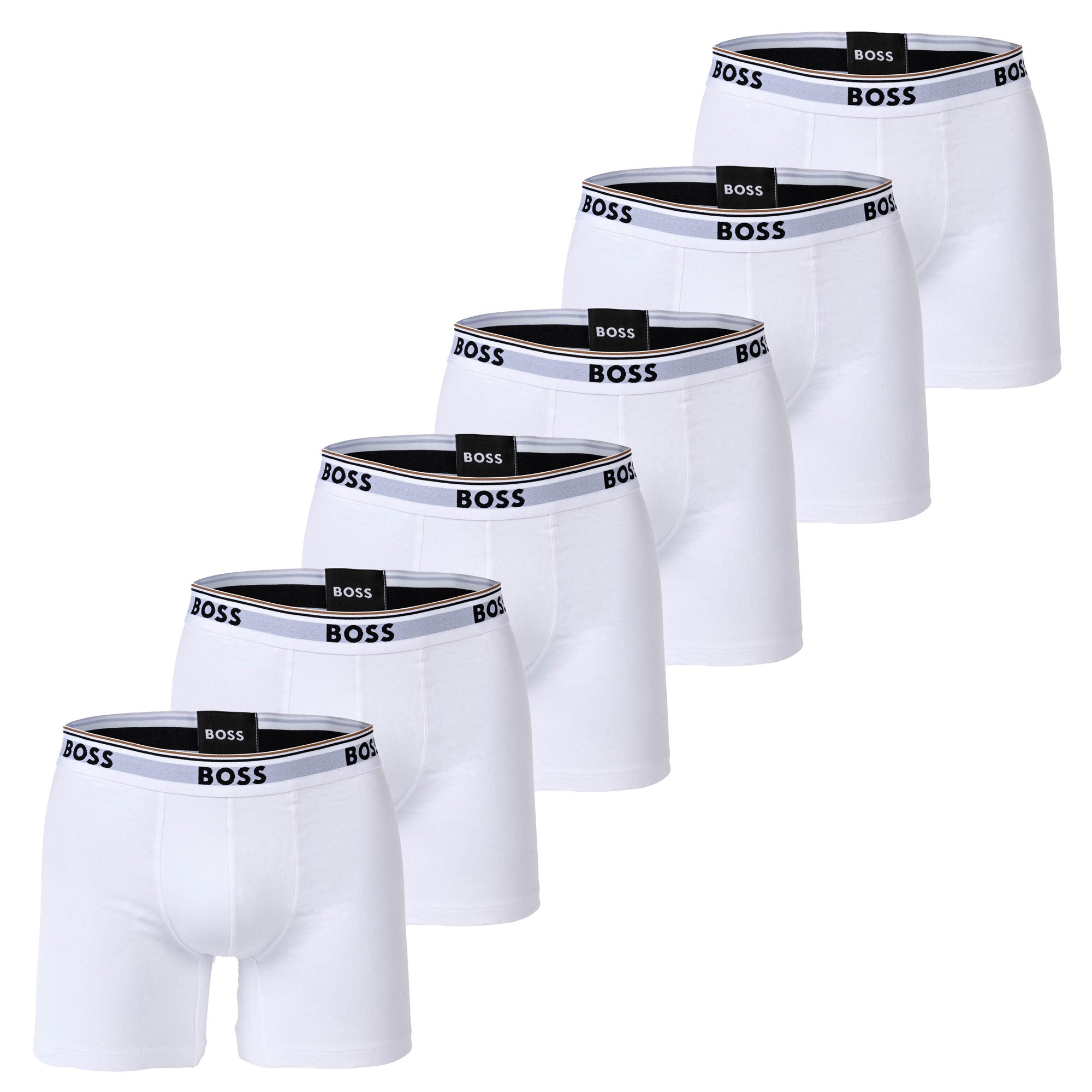 BOSS Herren Boxershorts, 6er Pack - Boxer Briefs 6P Power, Cotton Stretch, Logo