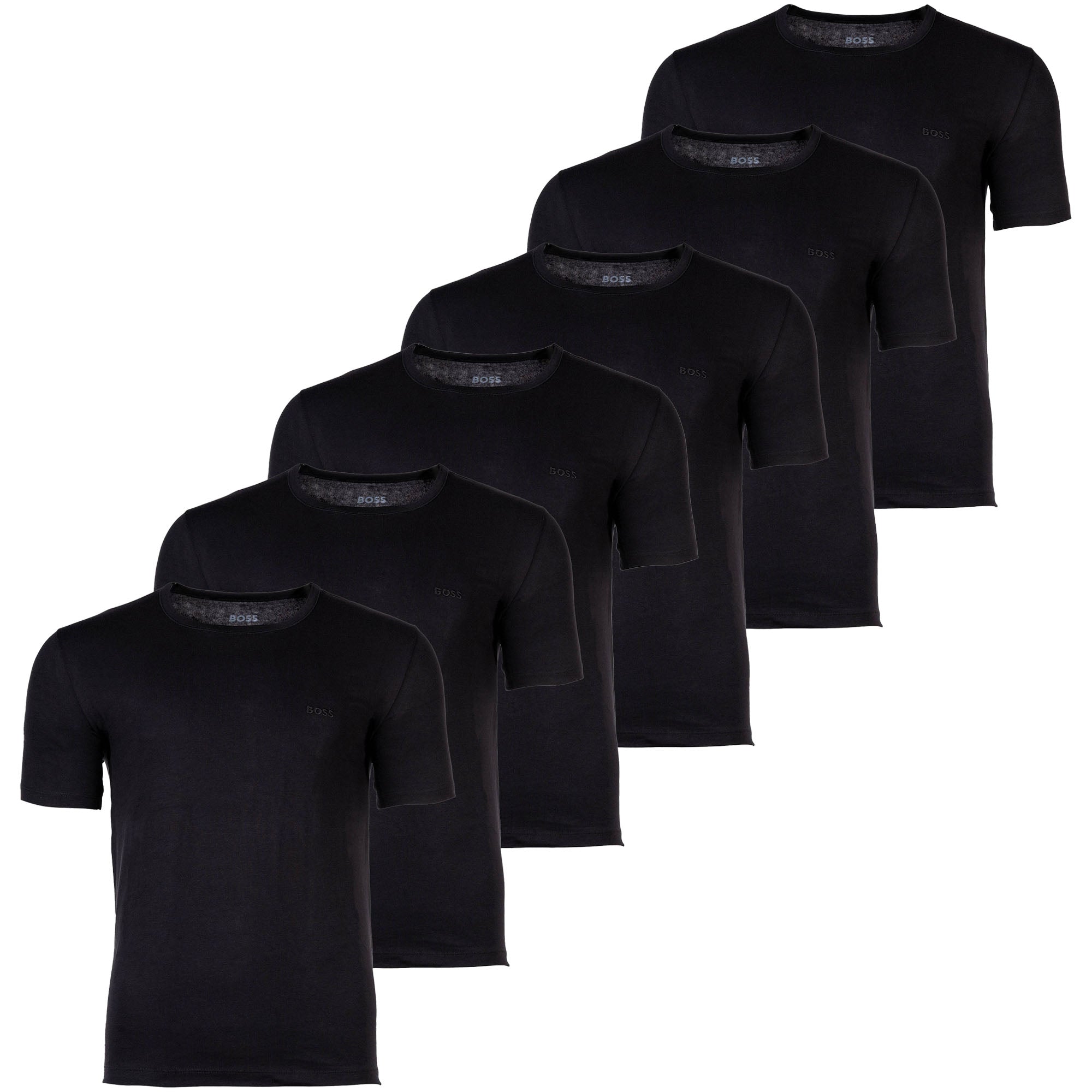 BOSS Herren T-Shirt, 6er Pack - RN 6P Classic, Rundhals, Kurzarm, Cotton, uni