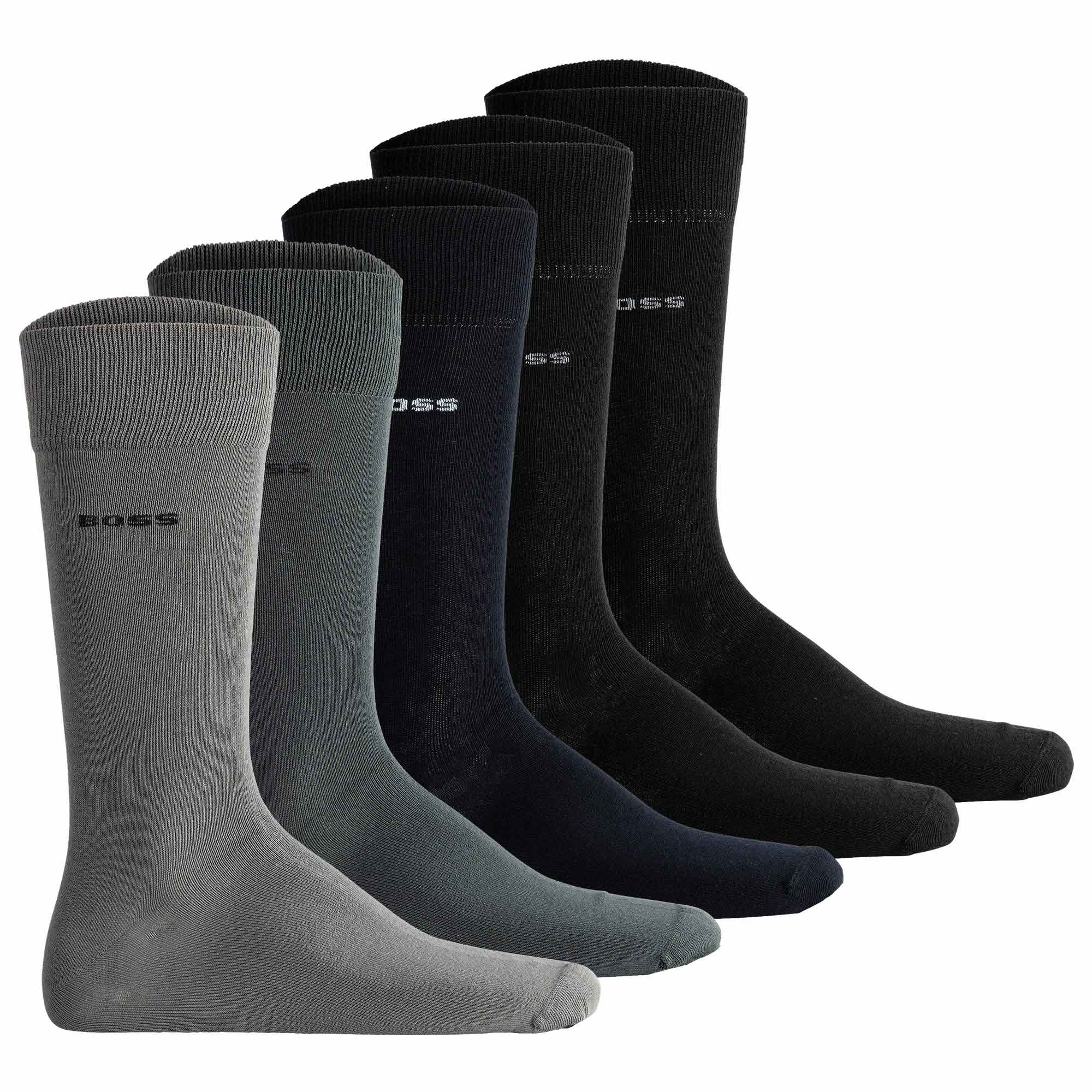BOSS Herren Socken, 5er Pack - Kurzsocken, Baumwolle, Multipack, einfarbig