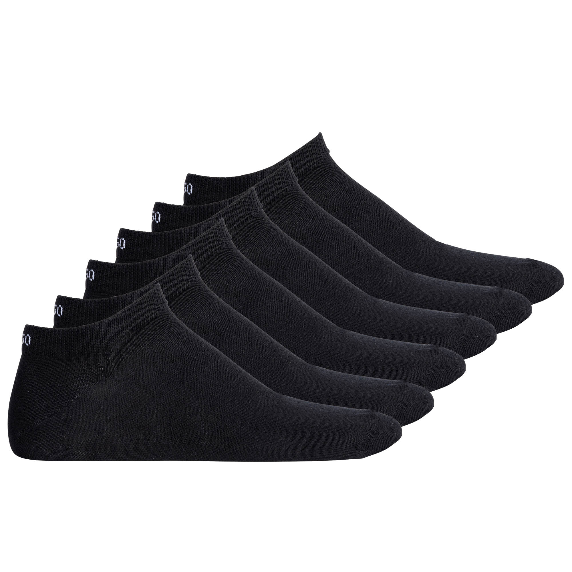 HUGO Herren Sneakersocken, 6er Pack - Uni, Baumwollmischung, Logo