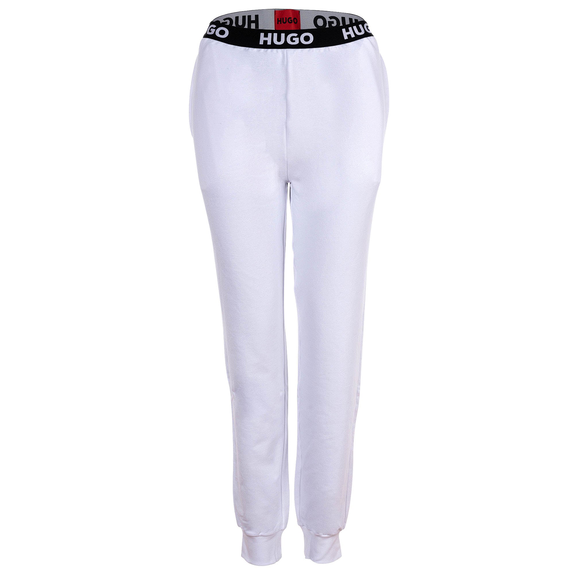 HUGO Ladies' Sweatpants - Sporty Logo Pants, Loungewear, Logo Waistband, Long, Plain