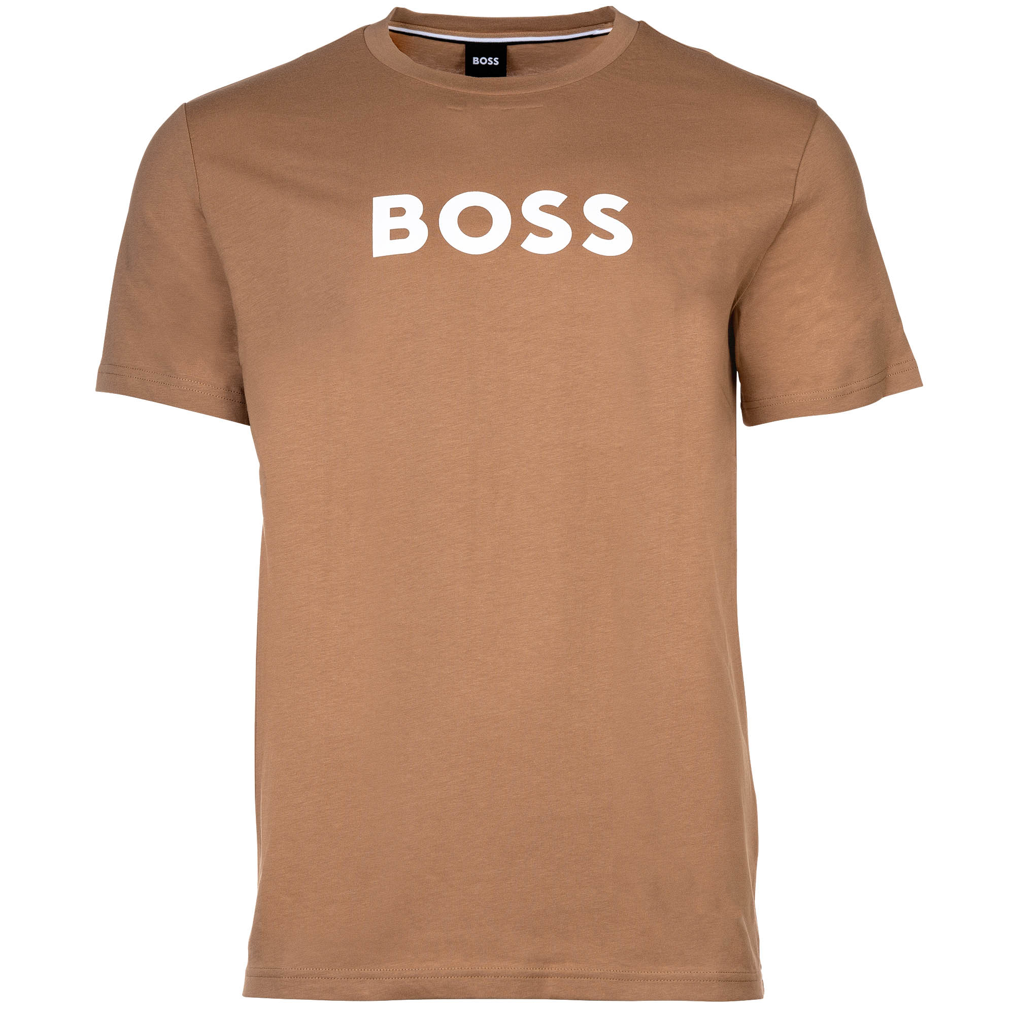 BOSS Men's T-shirt - RN T-shirt, round neck, short sleeve, large logo print, cotton