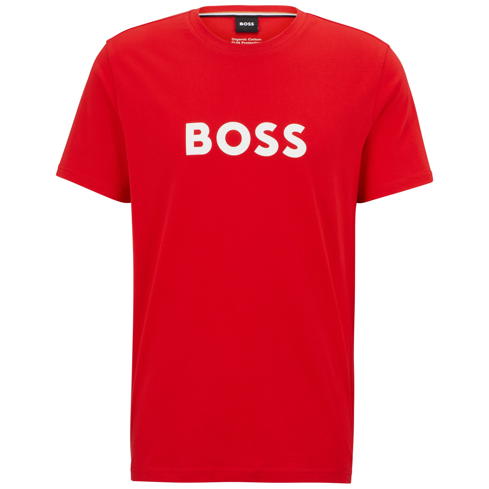 BOSS Men's T-shirt - RN T-shirt, round neck, short sleeve, large logo print, cotton