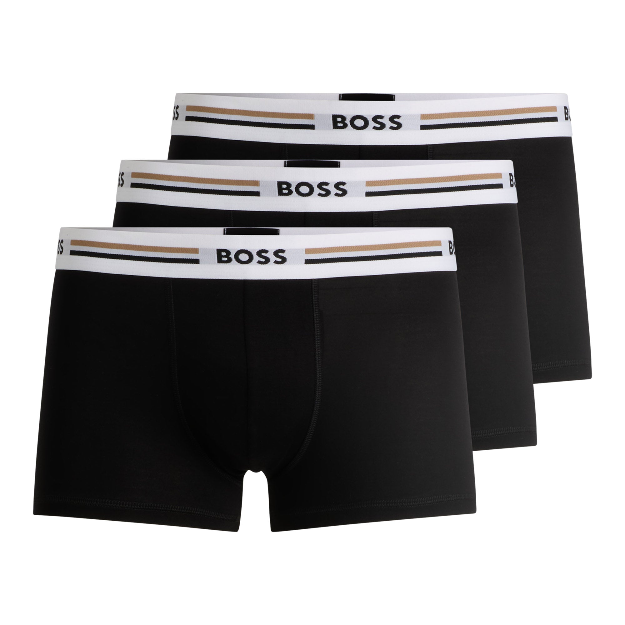 BOSS men's trunks, 3-pack - 3P Revive, boxer shorts, viscose stretch, logo