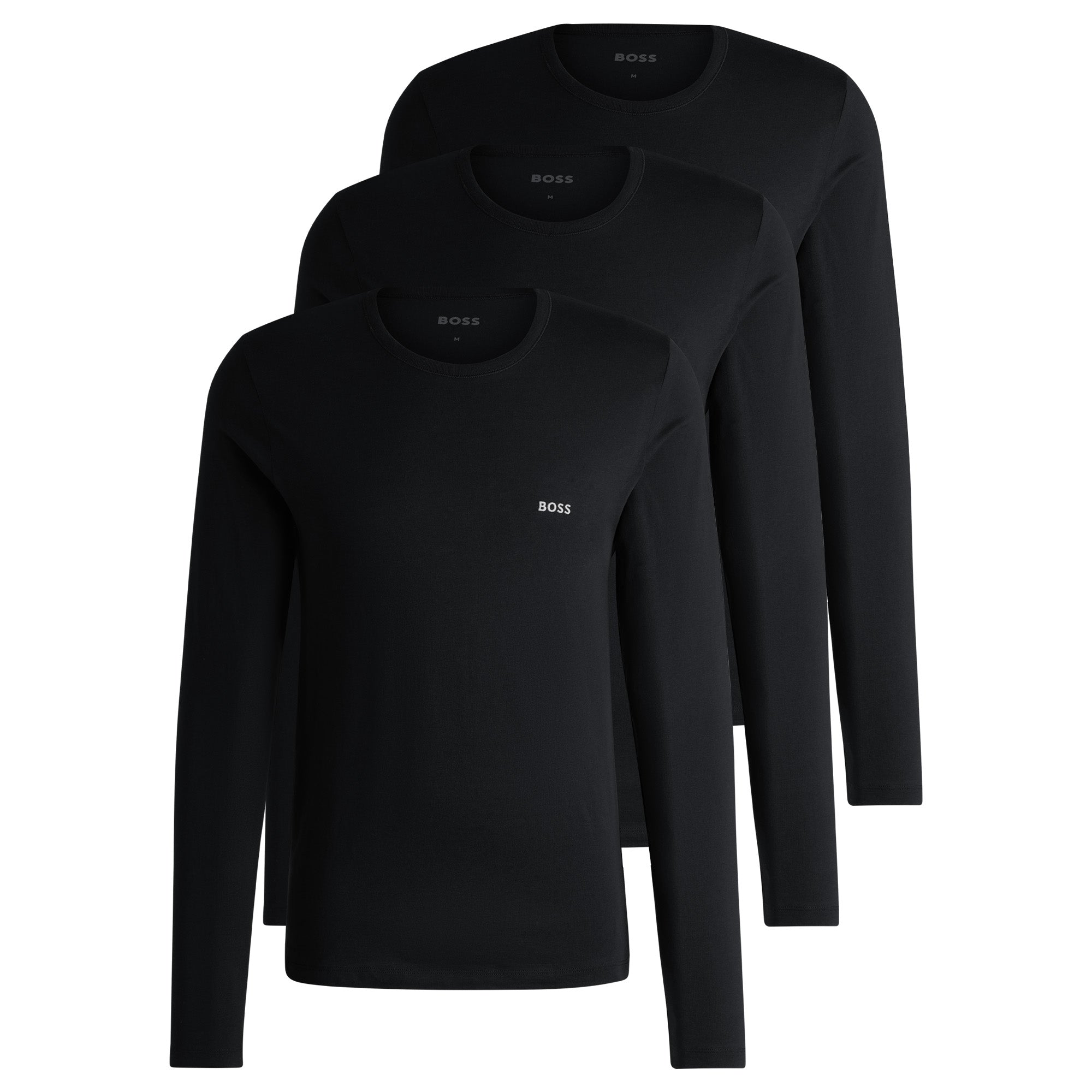BOSS Herren Langarmshirt, 3er Pack - LS ShirtRN 3P Classic, Longsleeve, Rundhals