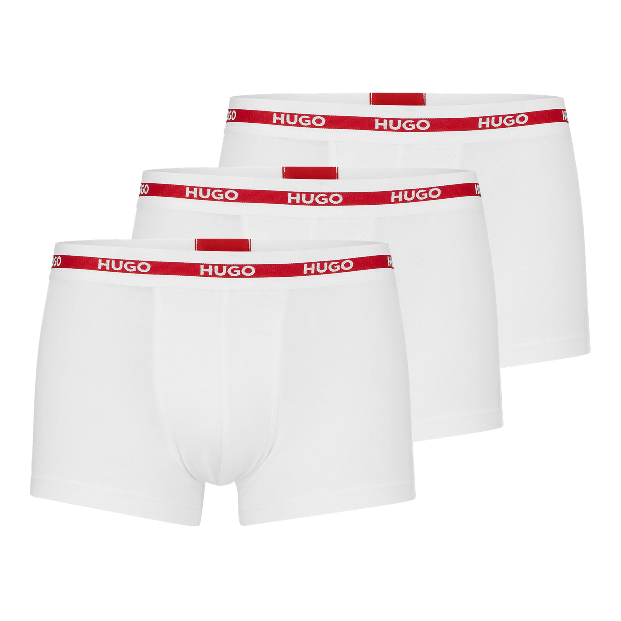HUGO Herren Boxershorts, 3er Pack - TRUNK TRIPLET PLANET, Logo, Cotton Stretch