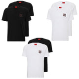 HUGO Men's T-shirt, 2-pack - DIMENTO, round neck, short sleeve, logo print, cotton