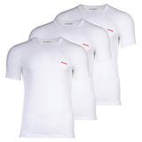 HUGO Herren T-Shirt, 3er Pack - Rundhals, Kurzarm, Logo, Baumwolle, uni