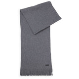 BOSS Men's Scarf, Virgin Wool - Albas, Knitted Scarf, Fringes, 70x25cm, One Size