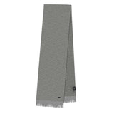 BOSS Men's Scarf, Virgin Wool - Albas, Knitted Scarf, Fringes, 70x25cm, One Size