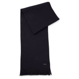 BOSS Men's Scarf, Virgin Wool - Albas, Knitted Scarf, Fringes, 70x25cm, One Size