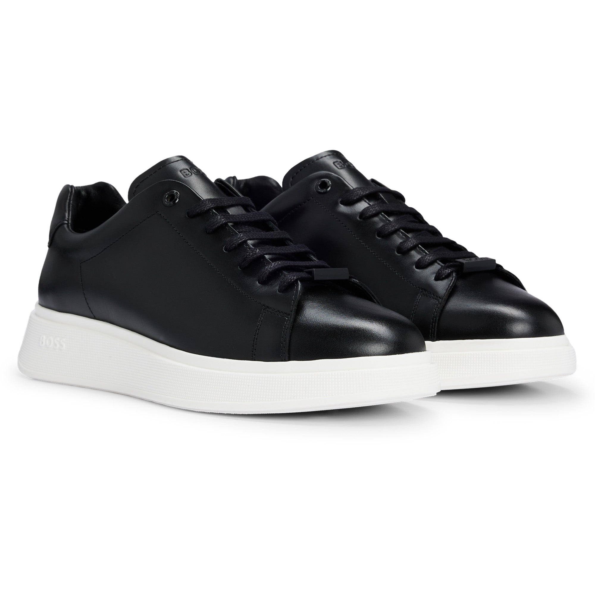 BOSS men's trainers - BULTON RUNN, low, low shoe, laces, genuine leather, logo