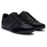 BOSS Herren Sneaker - Saturn Lowp, Turnschuh, Freizeit, Material-Mix mit Echtleder