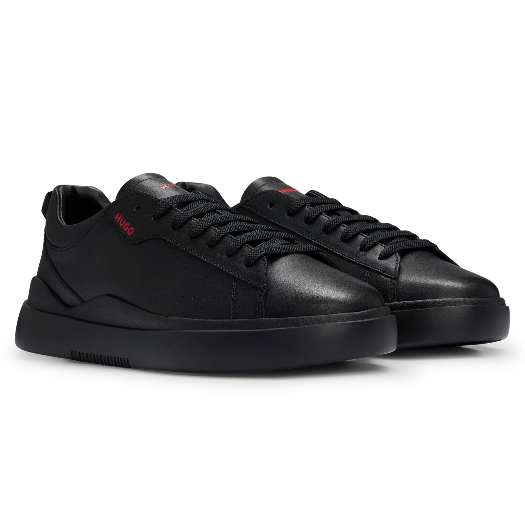 HUGO Herren Sneaker - Blake Tenn lt, Low, Schnürung, Echtleder, Logo