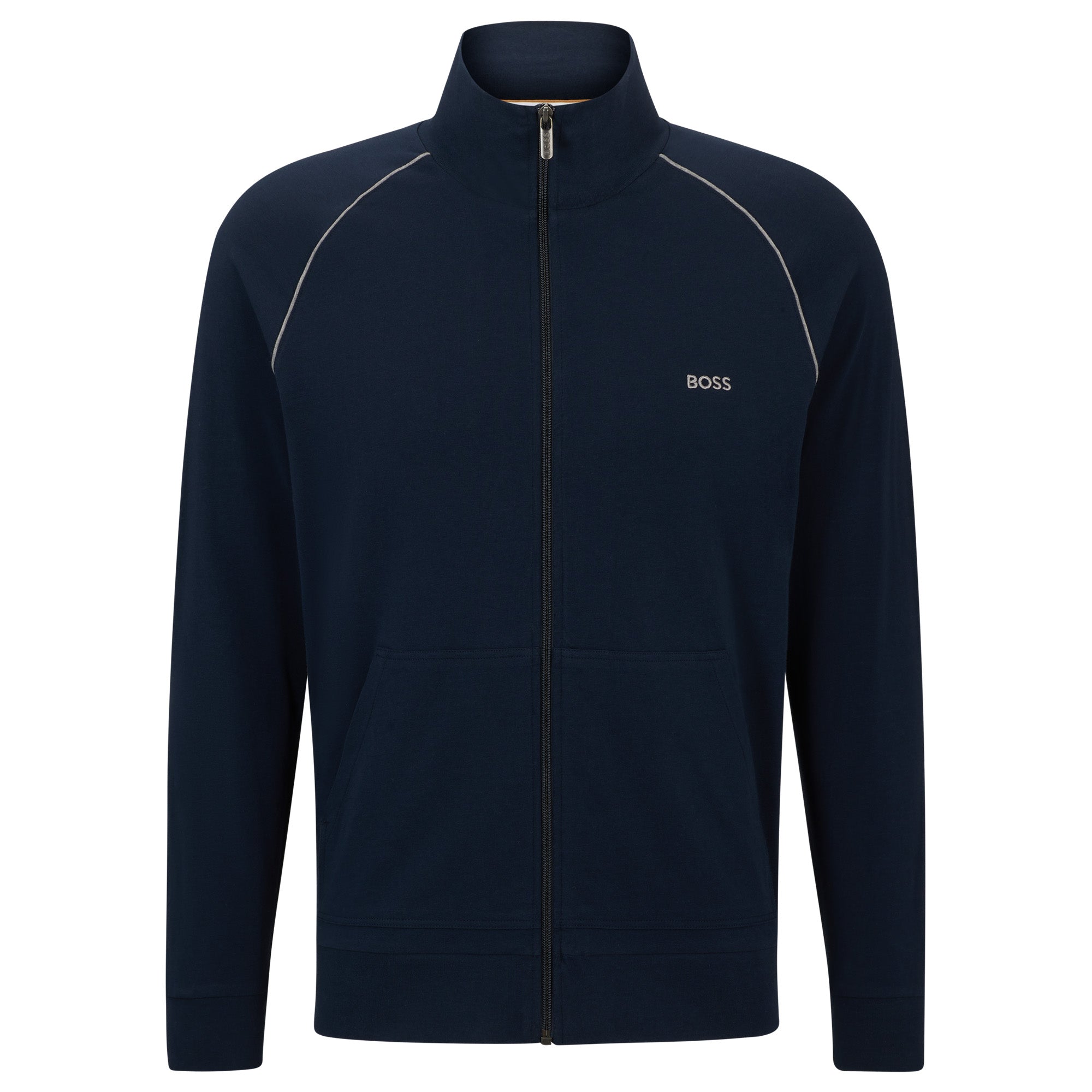 BOSS Men's Sweat Jacket - Mix & Match Jacket Z, Zipper, Loungewear, Stretch Cotton