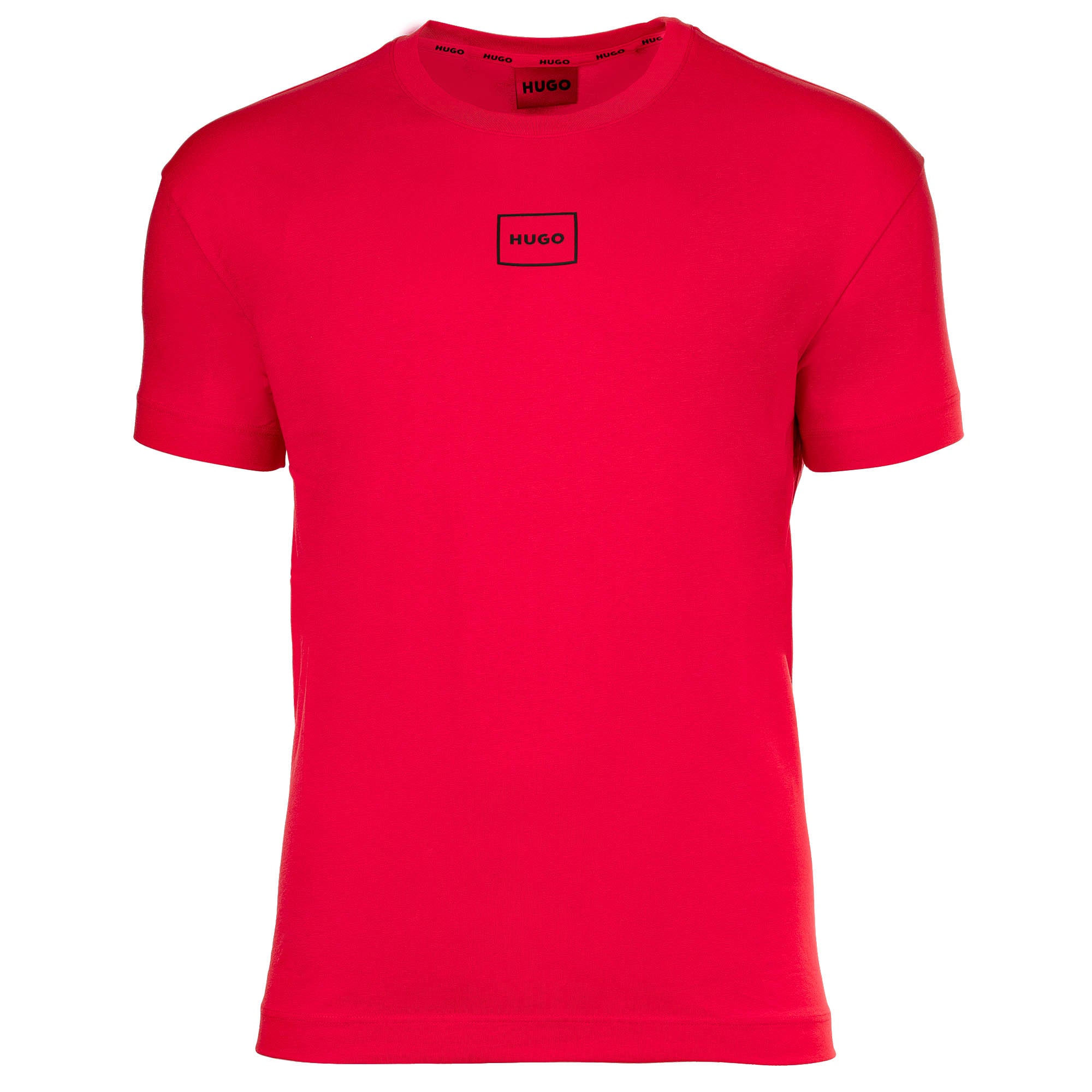 HUGO Herren T-Shirt - Laze, Rundhals, Kurzarm, Logo, Baumwollmischung