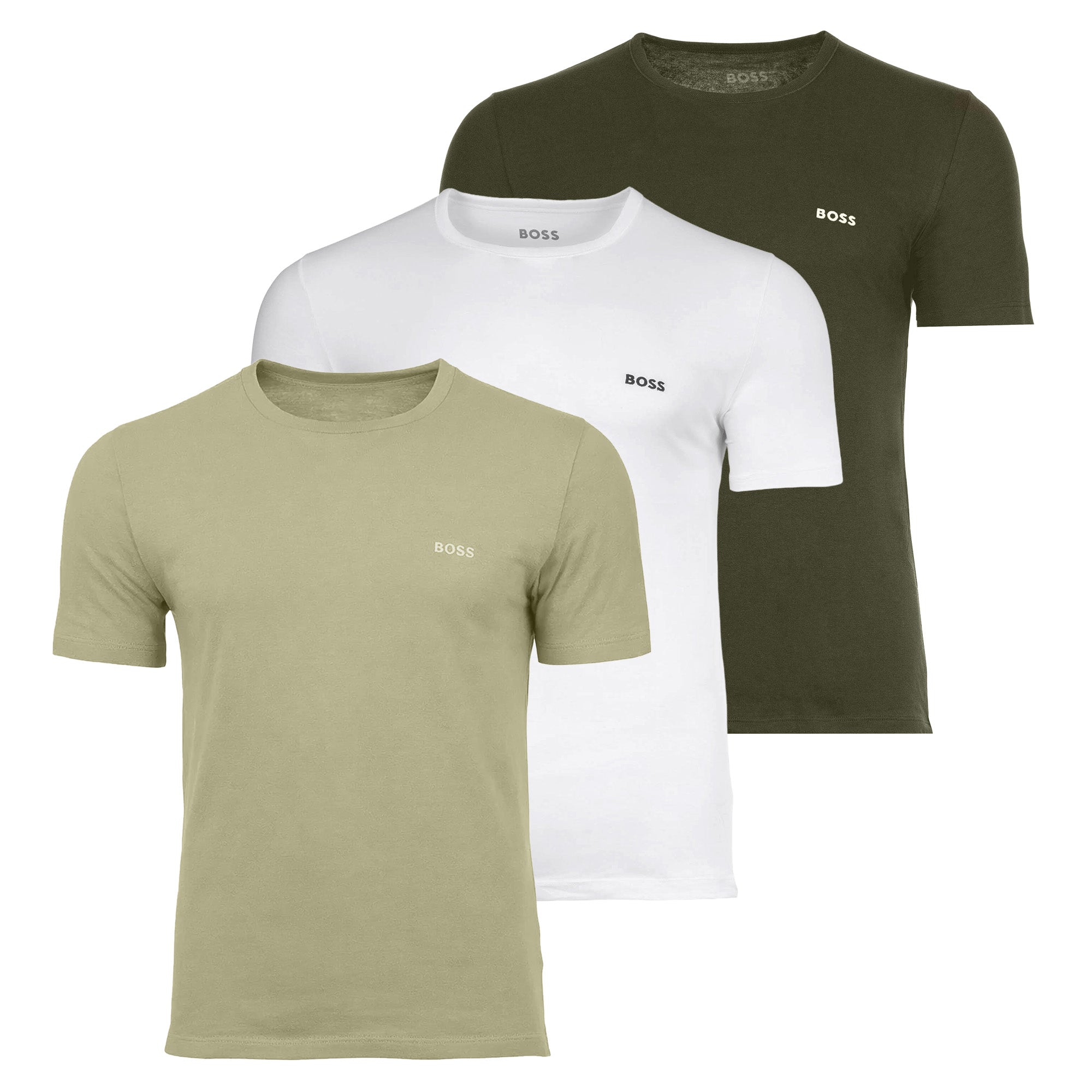 BOSS Herren T-Shirt, 3er Pack - Classic, Rundhals, Kurzarm, Baumwolle