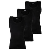 BOSS men's vests, 3-pack, ribbed - Tank Top RibClassic, round neck, cotton