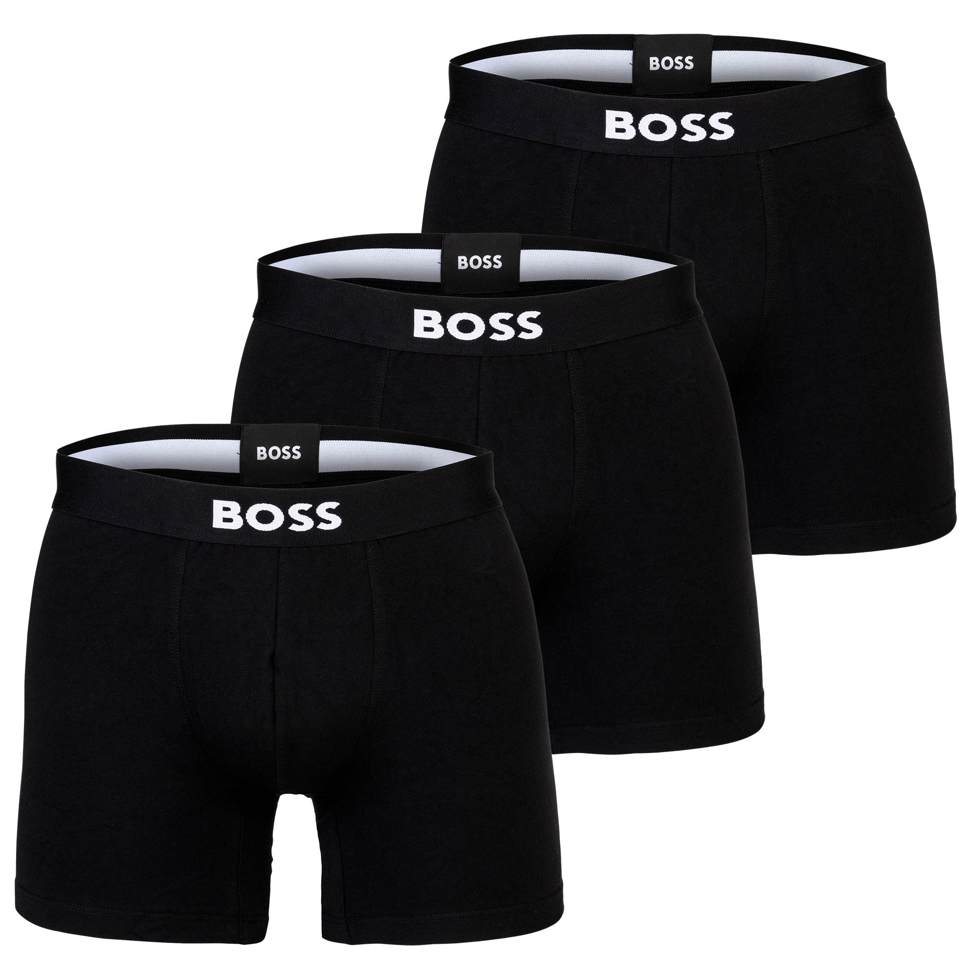 BOSS Herren Boxershorts, 3er Pack - Boxer Brief, Boss One, Cotton Stretch, Logo