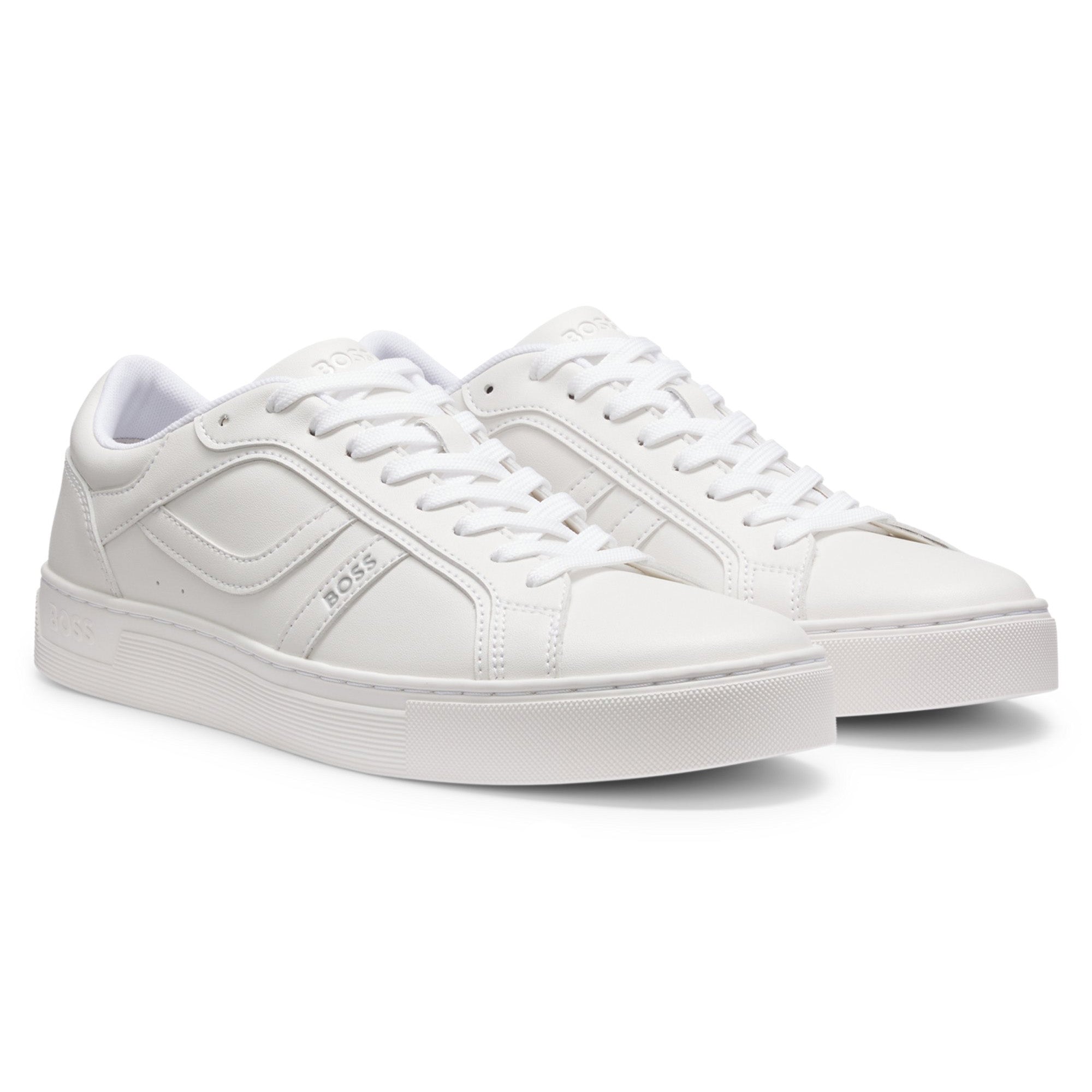 BOSS Men's Trainers - Rhys Tenn pu, low-top trainers, laces, casual, logo