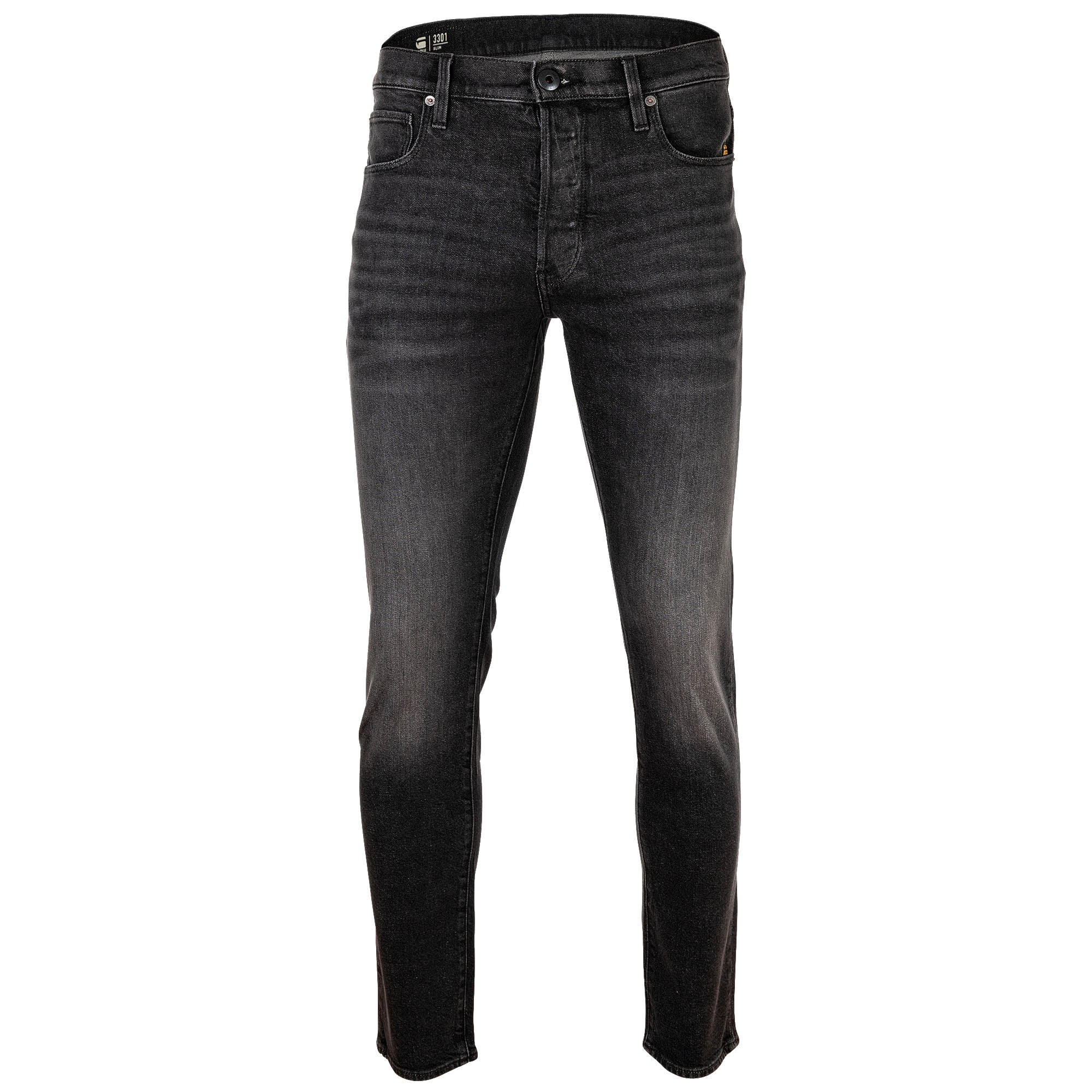 G-STAR Herren Jeans - 3301 Slim Worn, Superstretch Denim, Slim Fit, Länge 32