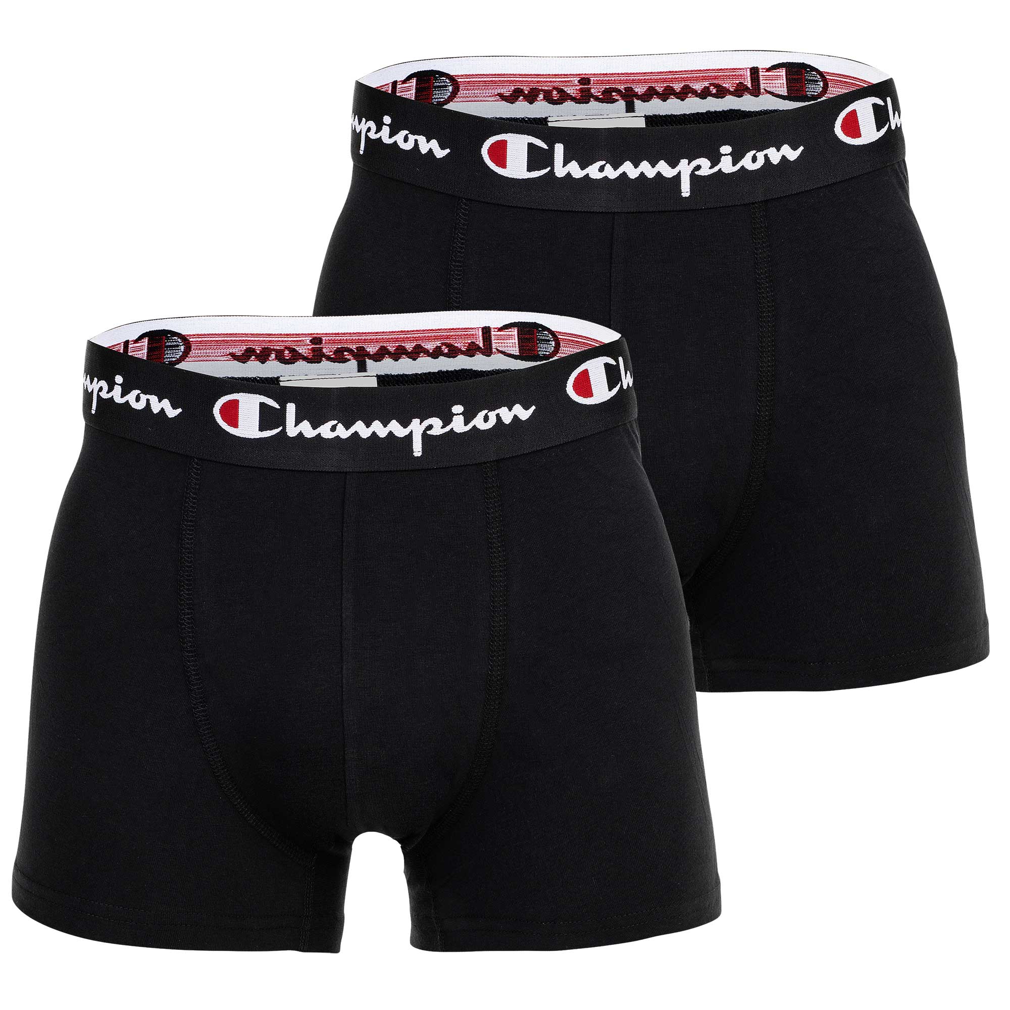 Champion Men Boxer Shorts 2-Pack - Underwear Knit 150 Trunks, Plain