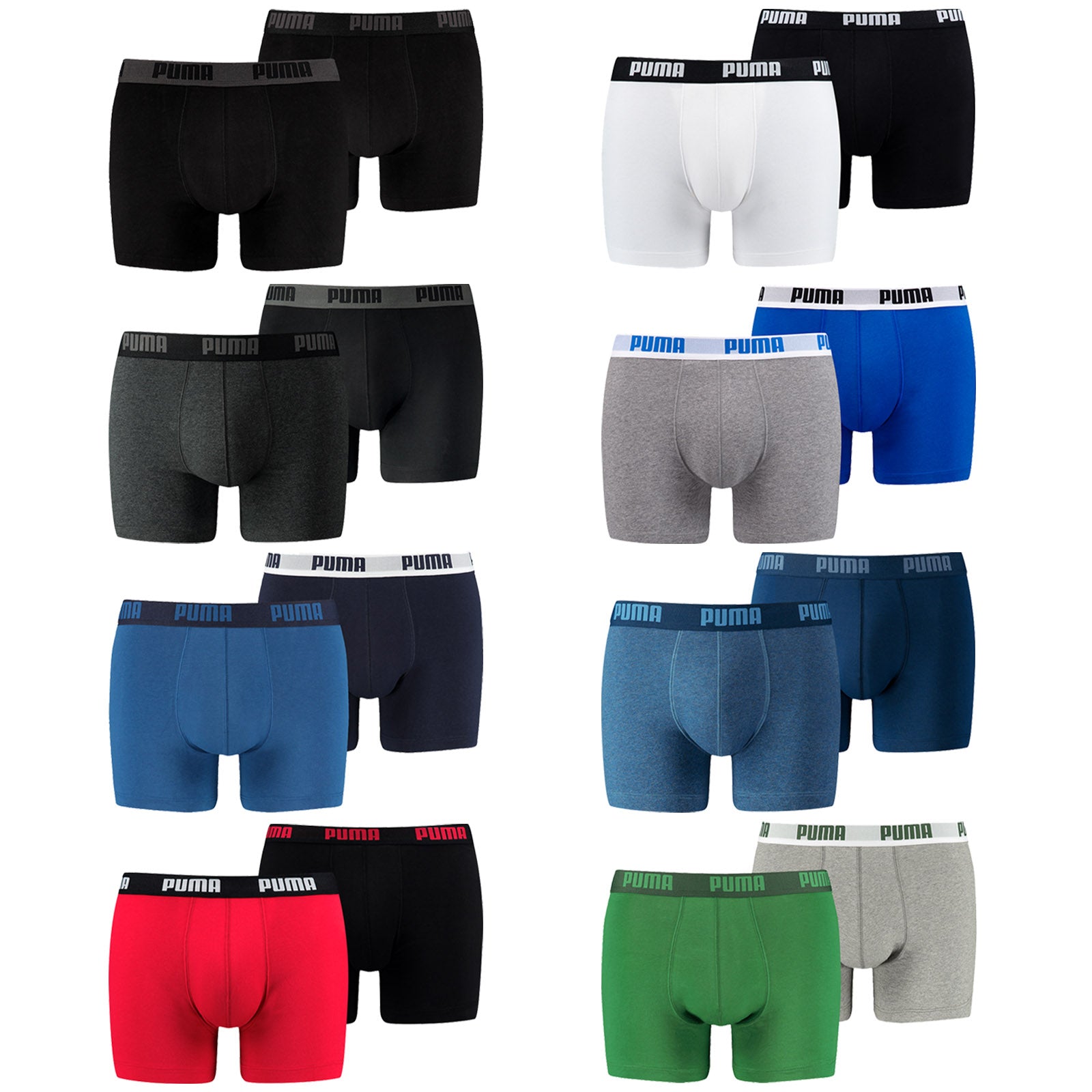 PUMA Herren Boxer Shorts - Vorteilspack, Boxers, Cotton Stretch, einfarbig
