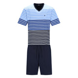hajo Men Pyjamas, Short - Climate Comfort, Pyjamas, Bermuda, V-Neck, Cotton Blend