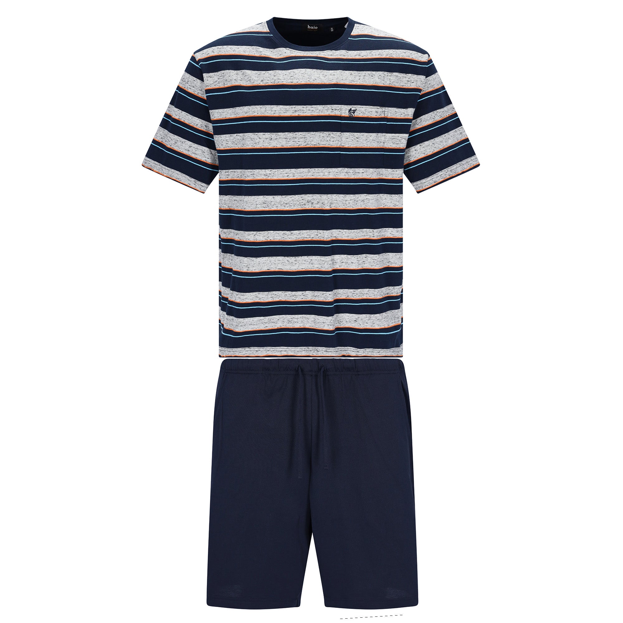 hajo Men Pyjamas, Short - Klima-Light, Round Neck, Pyjamas, Shorty, Cotton Blend