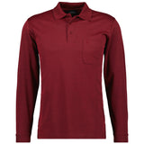 RAGMAN Herren Langarm-Poloshirt - Soft Knit Polo Knopf Langarm, Baumwollmischung, Knopfleiste, Easy Care