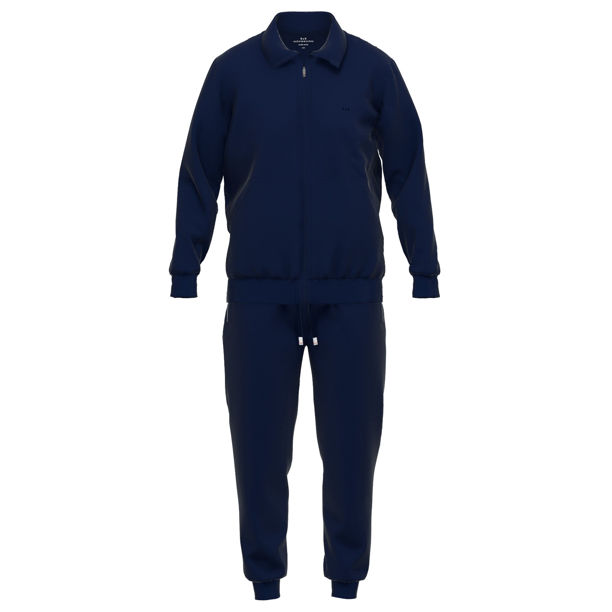 GÖTZBURG Herren Hausanzug, 2-tlg. Set - Sweat, Jacke und Hose, Baumwollmischung