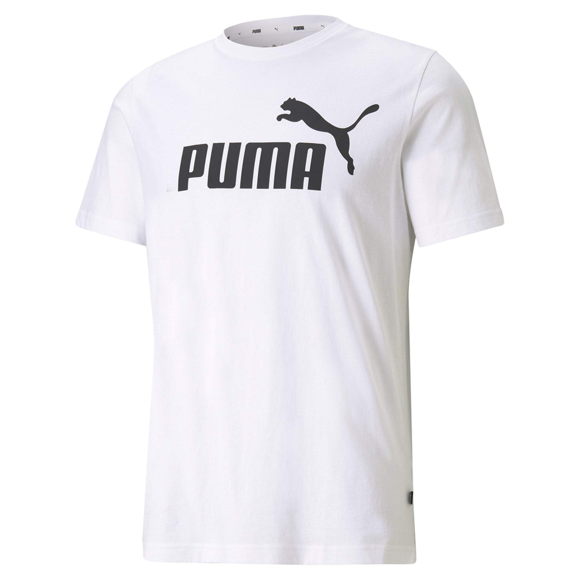 PUMA Herren T-Shirt - ESS Logo Tee, Rundhals, Baumwolle, uni, Multipack
