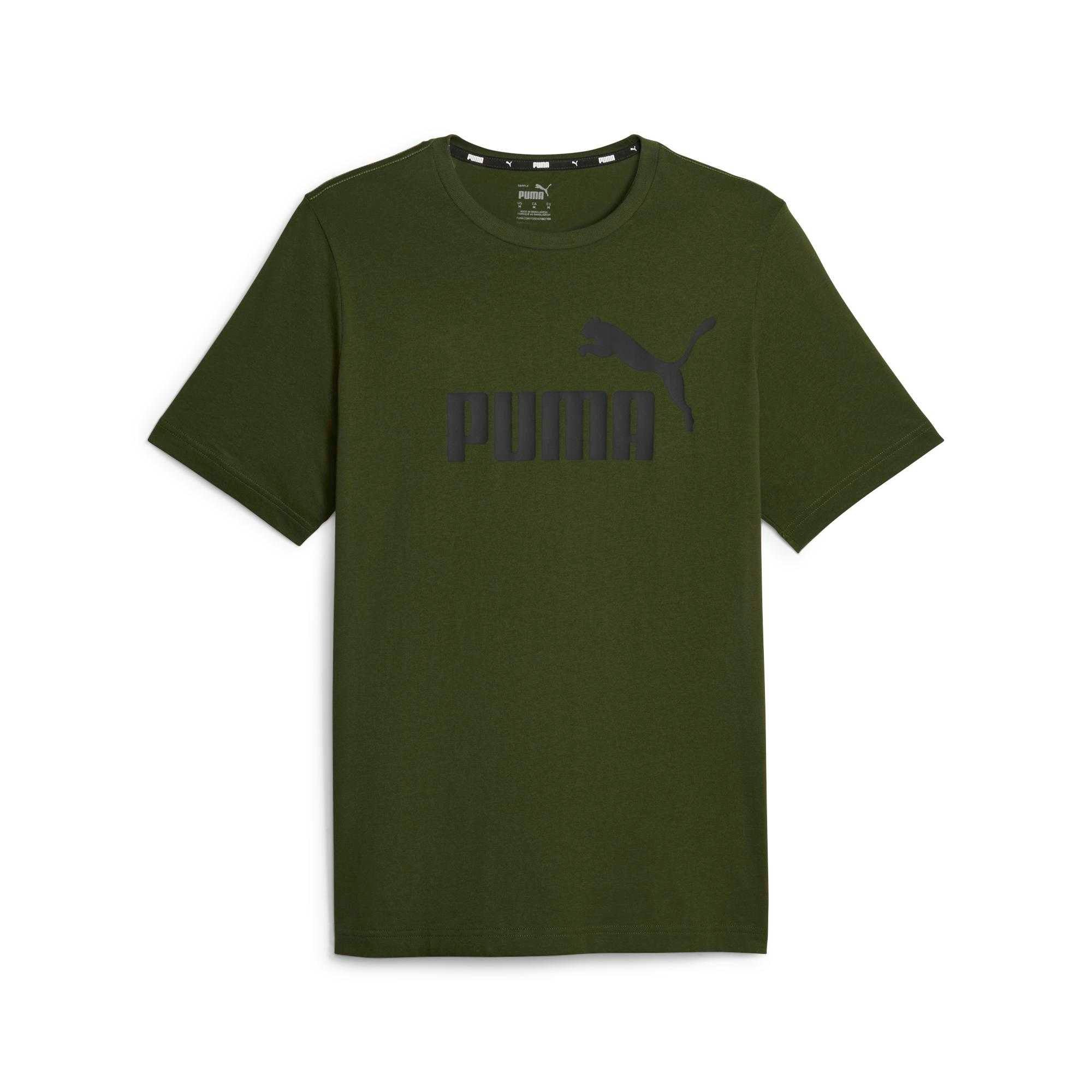 PUMA Herren T-Shirt - ESS Logo Tee, Rundhals, Baumwolle, uni