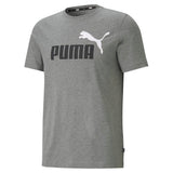 PUMA Herren T-Shirt - ESS+ Essentials 2 Col Logo Tee, Rundhals, Kurzarm, uni