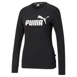 PUMA Women's Sweatshirt - ESS Logo Crew, Round Neck, Long Sleeve, Plain