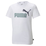 PUMA Boys T-Shirt - ESS+ 2 Col Logo Tee, round Neck, short Sleeve, plain