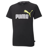 PUMA Boys T-Shirt - ESS+ 2 Col Logo Tee, round Neck, short Sleeve, plain