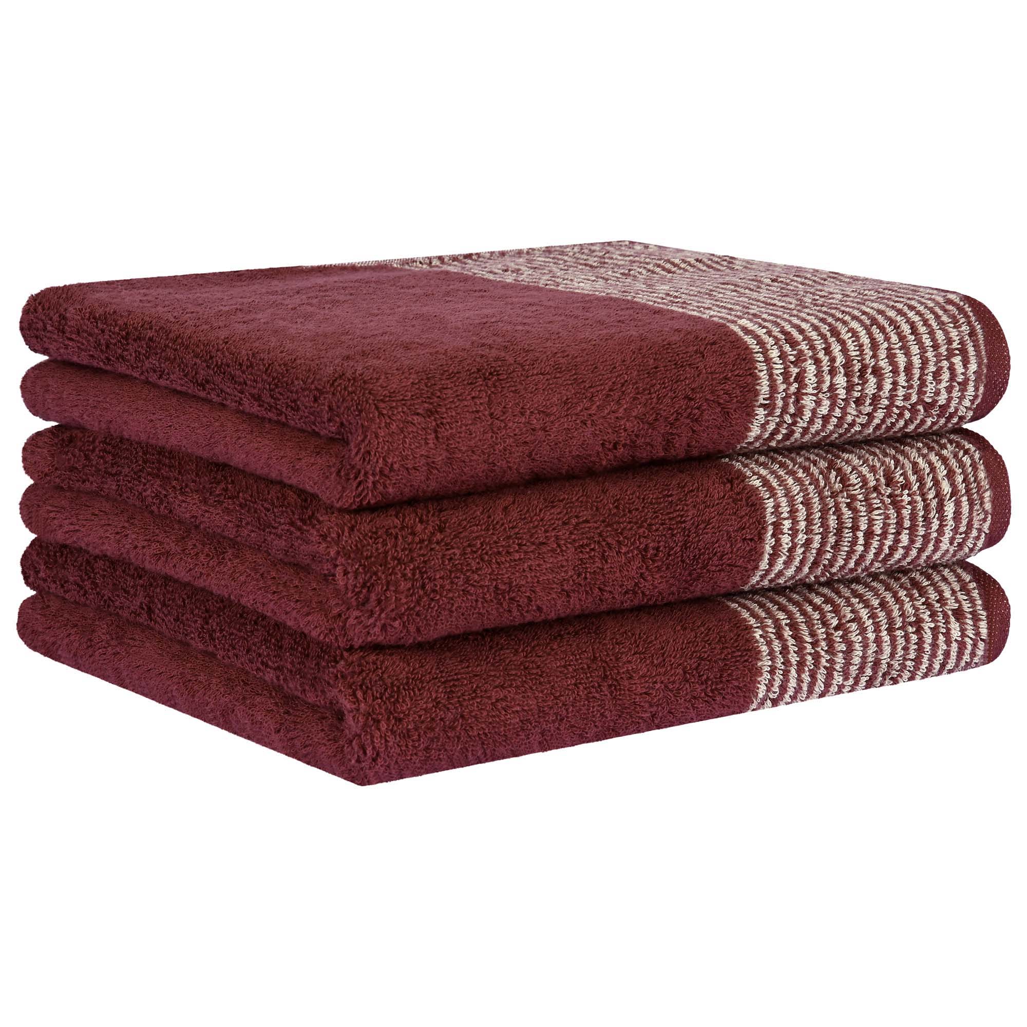 CAWÖ Handtuch, 3er Pack - Luxury Home, C Two-Tone, Walkfrottier