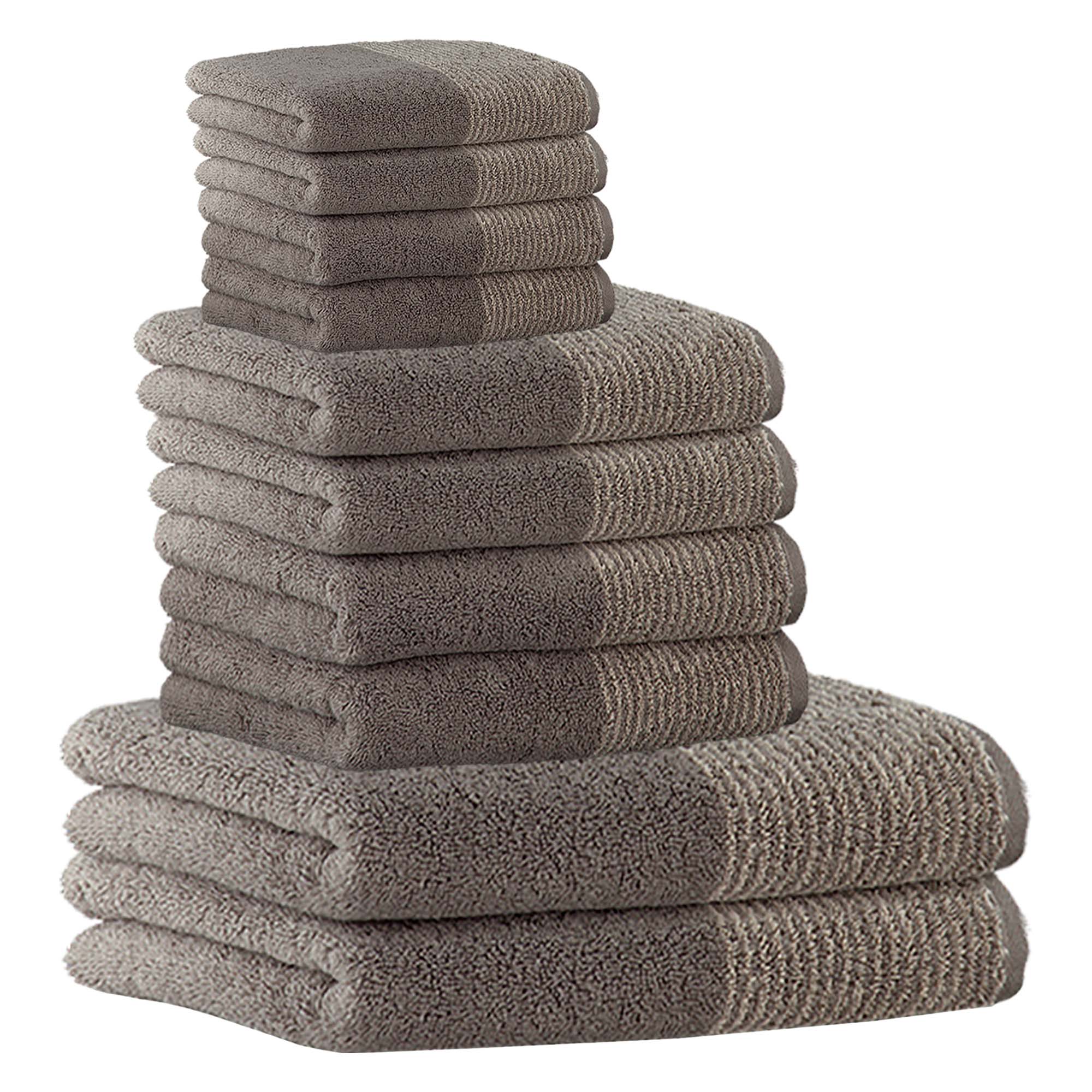 CAWÖ Handtuch Set, 10-tlg. - C Two-Tone, 2x Duschtuch, 4x Handtuch, 4x Gästetuch