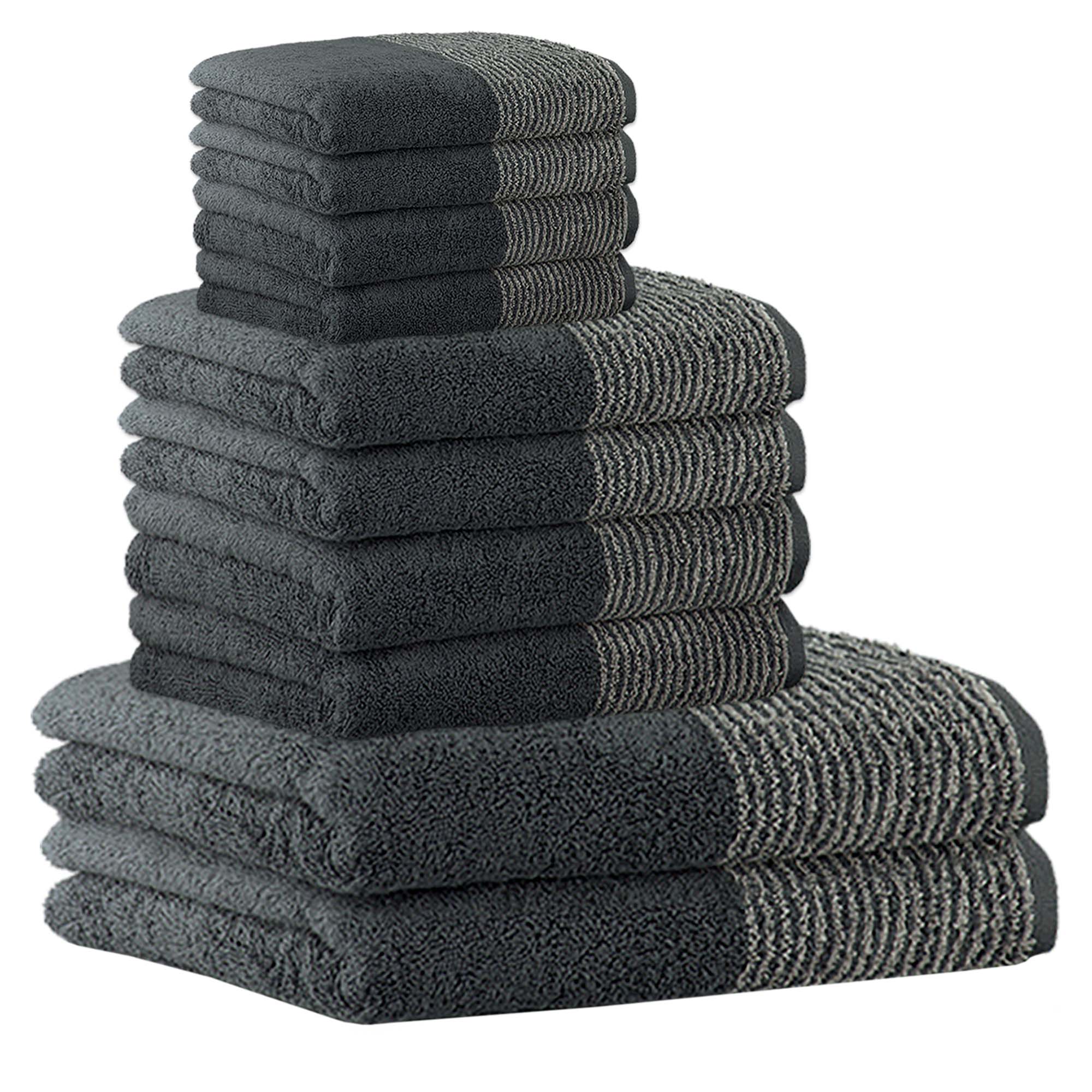 CAWÖ Handtuch Set, 10-tlg. - C Two-Tone, 2x Duschtuch, 4x Handtuch, 4x Gästetuch