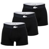 LACOSTE Herren Boxershorts, 3er Pack - Trunks, Big Croc Print, Cotton Stretch