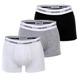 LACOSTE men's boxer shorts, 3-pack - trunks, cotton stretch, logo waistband