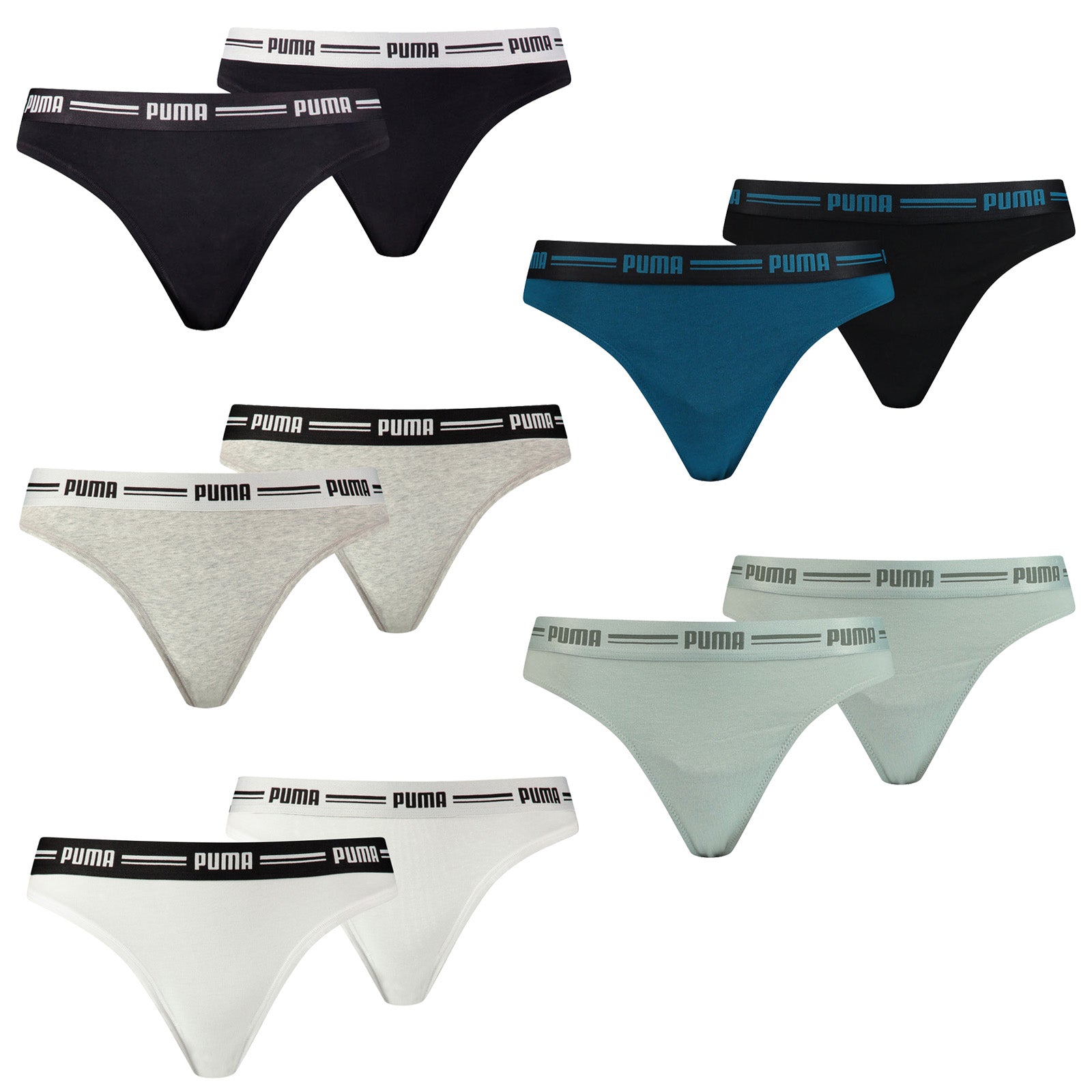 PUMA Damen Strings - Iconic, Soft Cotton Modal Stretch, Vorteilspack