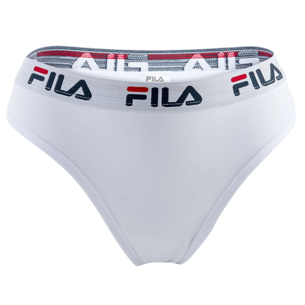 FILA Damen Brazilian Slip - Panty, Logo-Bund, Cotton Stretch, einfarbig, XS-XL